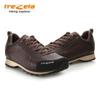 Trezeta山悅意大利戶外男士牛皮低幫休閒徒步登山鞋