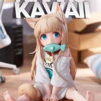 Аниме фигурка Kawaii Kinako Osuwari Osakana Ver. / 12 см