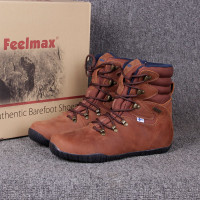 芬蘭男女中邦扁平足拇趾外翻適用赤足靴子頭層皮鞋防水戶外登山鞋