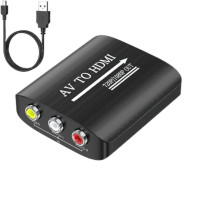Композитный адаптер преобразователь HD 1080P AV-HDMI RCA-HDMI с USB-кабелем CVBS AV-адаптер для N64 Wii PS1/2/3 Xbox One SNES и т. д