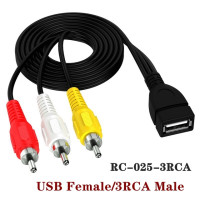 USB штекер к 3 RCA