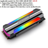 Алюминиевый радиатор для жесткого диска ARGB M.2 SSD, теплоотвод, радиатор, охлаждающие силиконовые термоколодки, Охлаждающий радиатор M2 2280 NVME