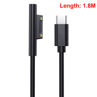 Магнитный USB-кабель для зарядки для Microsoft Surface Pro 3 4 5 6 7 8, 3 А, Type C