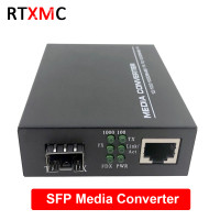 Волоконно-оптический преобразователь SFP на RJ45 Gigabit Media Converter SFP 10/100/1000M Ethernet