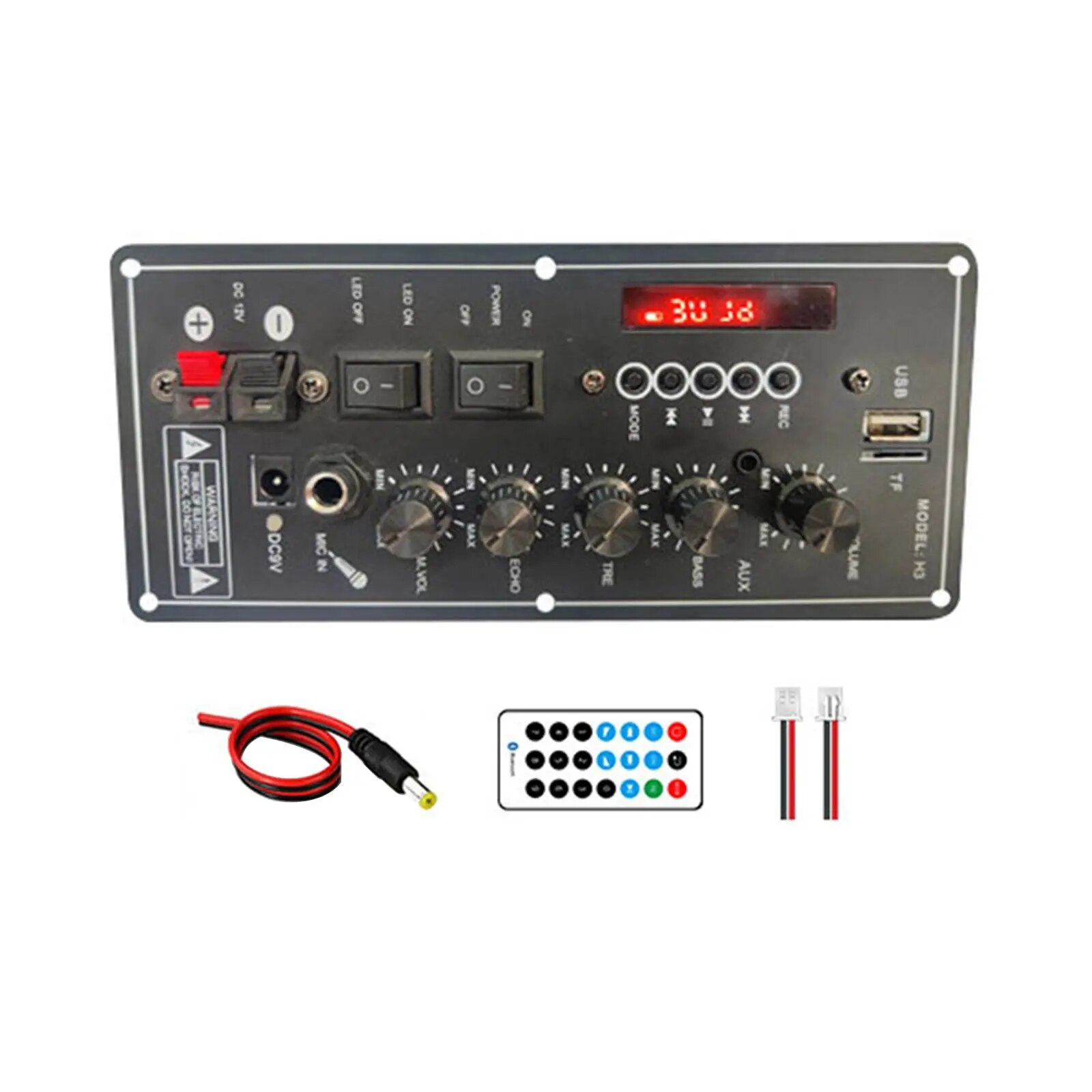 Audio Amplifier Board Microphone Bluetooth Amplificatore Car FM Radio Module for Home Stereo Notebook LCD TV Motorcycle Car