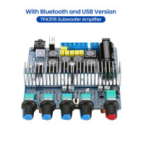 Плата усилителя сабвуфера AIYIMA TPA3116, 2,1 каналов, высокомощные аудиоусилители Bluetooth 5,0, DC12V-24V 2*50 Вт + 100 Вт