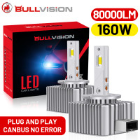 Bullvision D1S D3S светодиодный фары HID Canbus D2S D4S D8S D1R D2R D3R D2H Auto Turbo светодиодный 6500 лм CSP чипы 160 K W Plug & Play