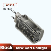 Сетевое зарядное устройство Toocki GaN с USB-портами и поддержкой быстрой зарядки, 67 Вт