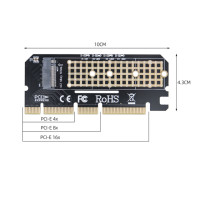 Адаптер PCIE NVME M2 PCI Express 3,0 X1 X4 X8 X16