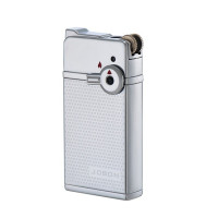 Металлическая бутановая зажигалка с защитой от ветра и синим пламенем