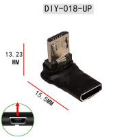 Переходник USB 5Pin (гнездо)/Micro USB (штекер) под углом 90 градусов