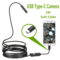 Эндоскоп с камерой USB Type-C, 7,0 мм, 2 м, 6 светодиодов
