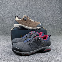 出口韓國反絨皮登山鞋男女旋鈕戶外徒步鞋減震耐磨山地防滑越野鞋