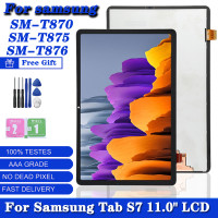 Новинка, оригинальный ЖК-дисплей для Samsung Tab S7 SM-T870 T875 T876B, сенсорный экран с цифровым преобразователем в сборе