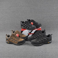 驢友真皮防水透氣VB底防滑耐磨減震低幫男女戶外登山徒步鞋大尺碼