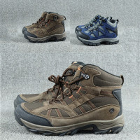 外貿原單斷碼防滑中大童真皮撿漏高筒戶外登山鞋小童兒童戶外徒步