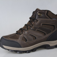 純原出口男士高筒防水休閒徒步鞋 牛皮防滑戶外鞋 運動登山鞋大尺碼
