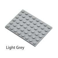 Блоки для детского конструктора тонкие, 6x8 точек, совместимые с 12 видов цветов, 10 шт