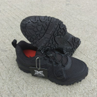 外單出口黑色網眼男透氣防滑耐磨戶外運動越野跑鞋減震徒步訓練鞋