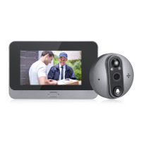 Инфракрасный цифровой дверной глазок с wi-fi, жк-дисплей 4,3 дюйма, 1080P, камера для глазка, 2-стороннее аудио, пик, ночное видение для двери квартиры