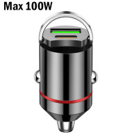 Автомобильное зарядное устройство с двумя USB-портами, 100 Вт