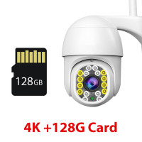 Беспроводная купольная PTZ-камера, 8 Мп, Wi-Fi