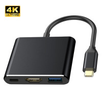 USB C HDMI-совместимый преобразователь адаптер Тип C в HD/USB 3,0/Type-C Алюминий для Macbook Pro Samsung S9 S10 Huawei P20 P30