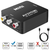 Композитный адаптер преобразователь AV2HDMI AV с USB-кабелем HD 1080P RCA AV