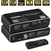 2x1HDMI переключатель eARC аудио экстрактор с дугой оптического Toslink HDMI 2,0