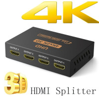 Сплиттер BESIUNI 4K HDMI-совместимый с Full HD 1080p видео HD переключатель 1X2 1X4 двойной дисплей для HDTV DVD PS3 Xbox