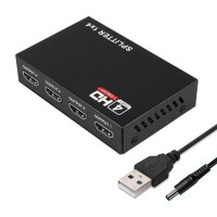 1x4 HDMI-совместимый разветвитель конвертер 1 в 4 выхода HD 1,4 разветвитель усилитель HDCP 1080P двойной дисплей для HDTV DVD PS3 Xbox