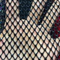 Африканская кружевная ткань с камнями