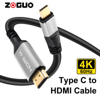 Кабель-переходник ZOGUO 4K Type C-HDMI, USB C-HDMI 2,0, 4K, 60 Гц, Thunderbolt 3/4, HDR для MacBook Pro, iPadPro S21 +/S23 +/