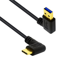 Кабель для передачи данных Type-C с углом поворота на USB 0,25 с углом поворота 90 градусов 10G