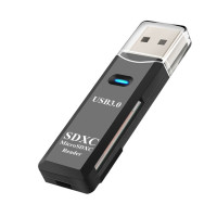 USB 3.0 кард-ридер для SD TF карт, белый / черный