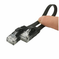 Сверхкороткий 0,2 м 0,5 м кабель CAT6 плоский UTP Ethernet сетевой кабель RJ45 соединительный LAN-кабель черный