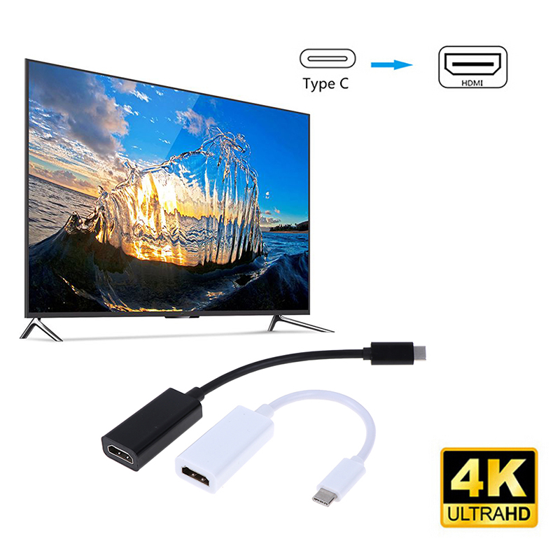 USB Type-C to HUB Adapter 4K High-definition USB C HUB Male to Female Cable Adapter Converter for Laptop HDTV Lenovo Dell