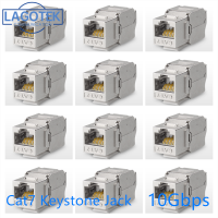 Экранированный FTP модуль Keystone Cat7 Cat6A из цинкового сплава, RJ45, 12/24 шт