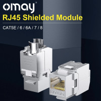 OMAY 2/50 шт. RJ45 Keystone Cat8 Cat7 CAT6A CAT6 CAT5E