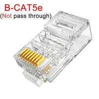 Коннекторы RJ45 Cat6/Cat5e, позолоченные, 8 шт./10/50 шт