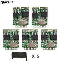Приемник радиочастотный QIACHIP, 5 шт., 433 МГц, модуль декодера кода обучения, 433 МГц, беспроводной 1-канальный выход для пультов дистанционного управления