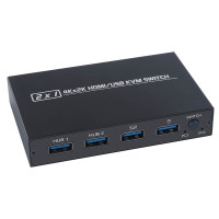 AIMOS AM-KVM 201CL 2-в-1 HDMI-совместимый/USB KVM-переключатель с поддержкой HD 2K * 4K 2 узла