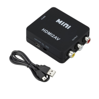 Grwibeou HDMI-совместимый преобразователь в RCA AV/CVSB L/R видеобокс HDMI2AV поддержка NTSC PAL выход HDMI в AV
