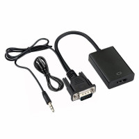 Адаптер HDMI-совместимый с HDMI-совместимый конвертер с аудиовыходом VGA HD адаптер для ПК ноутбука