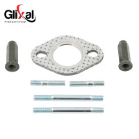 Glixal GY6 50cc 150cc Premium Exhaust Gakset Set, Intake & Exhaust Studs, Exhaust Nuts Cap for 139QMB 152QMI 157QMJ Engine