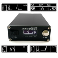 Универсальная идентификация 1,8 МГц-30 МГц Φ 100W QRP антенна ATU-100 + SWR Meter 2 в 1 для HF Radio USDX G1M FT-818 817