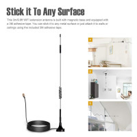 Магнитная антенна Bundwin 12 дБи 2G 3G 4G LTE 1,5 м TS9 CRC9 SMA разъем GSM внешний роутер антенна 700-2700 МГц