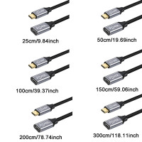 Кабель-удлинитель USB Type-C 3,1 Gen 2, 5 А, 100 Вт, 25/50/100/150/200/300 см