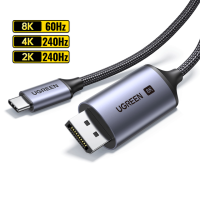 UGREEN USB C до 8K Displayport 1,4 для iPhone 15 Macbook Pro iPad совместим с Thunderbolt 3/4 USB Type C до 8K DP кабель 32,4 Гбит/с