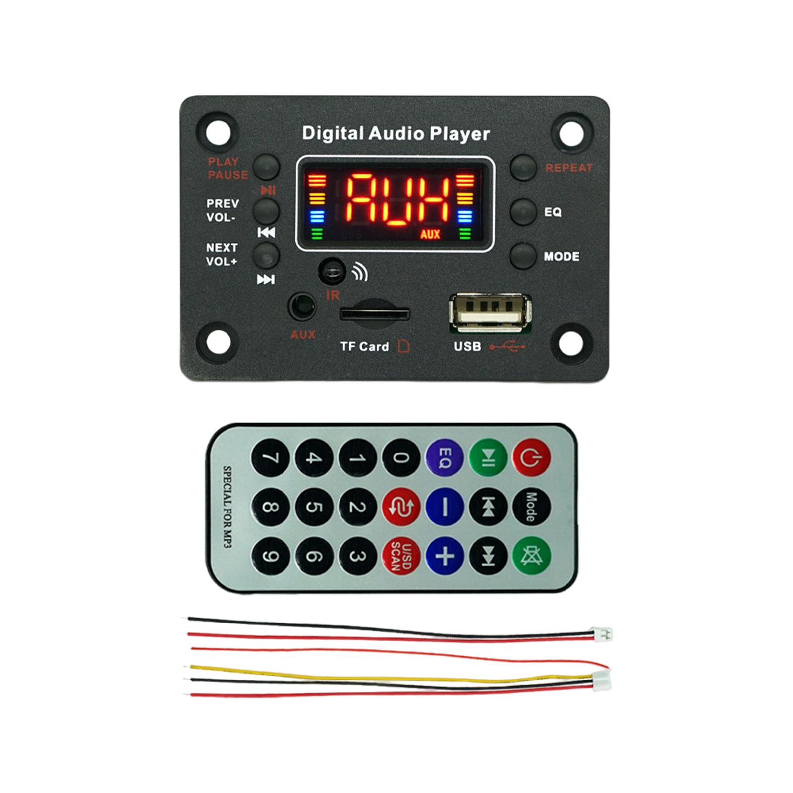 MP3 Decoder Board Video Player Stereo Audio Receiver Support Recording MP3 Decoding Board Audio Decoder Board Car Radio Module